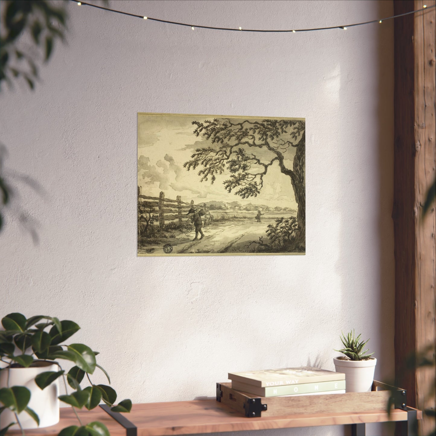 Style of Jacob van Ruisdael - Figures with Baskets on Road | Fine Art Poster