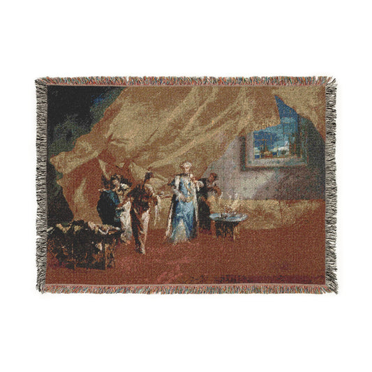 A Sultana Taking Coffee — Guardi Tapestry Blanket