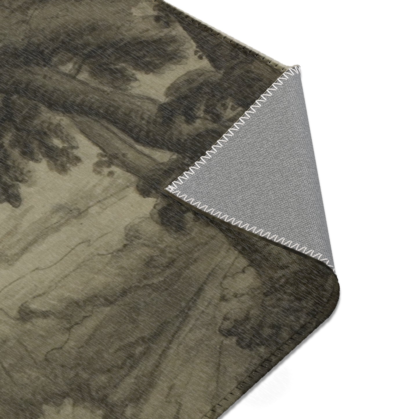 School of Nicolas Poussin - Italianate Landscape with Castle, Trees and Water in Foreground | Area Rug