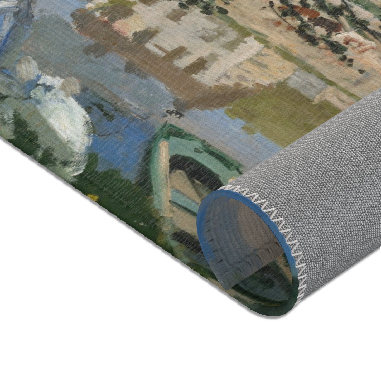 Claude Monet - On the Bank of the Seine, Bennecourt | Area Rug