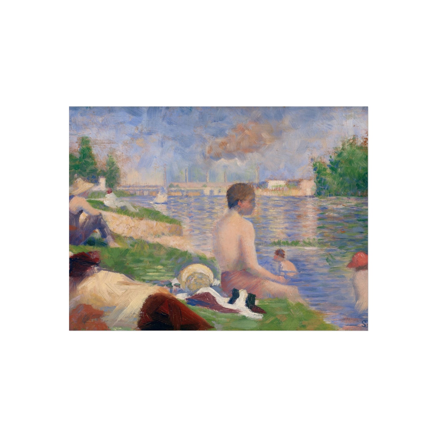 Georges Seurat - Final Study for Bathers at Asnières | Fine Art Poster