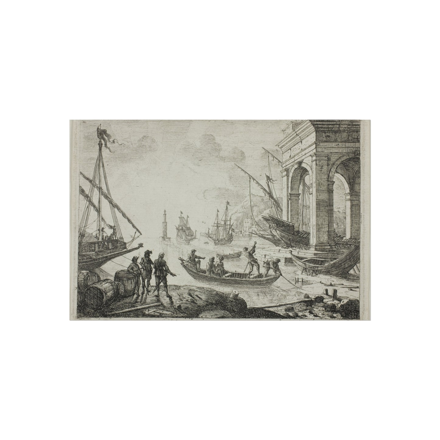 Claude Lorrain - Harbor Scene with a Lighthouse | Fine Art Poster