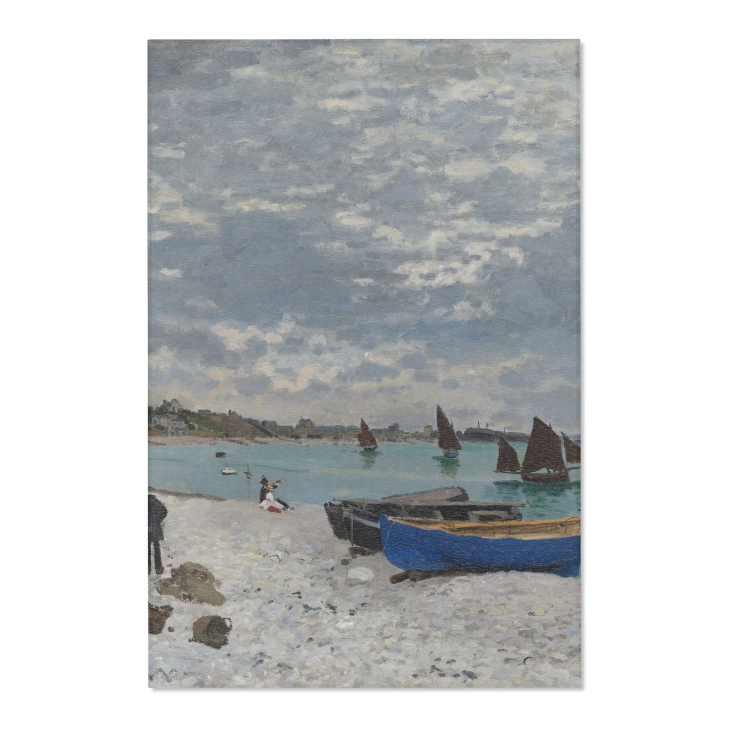 Claude Monet - The Beach at Sainte-Adresse | Area Rug