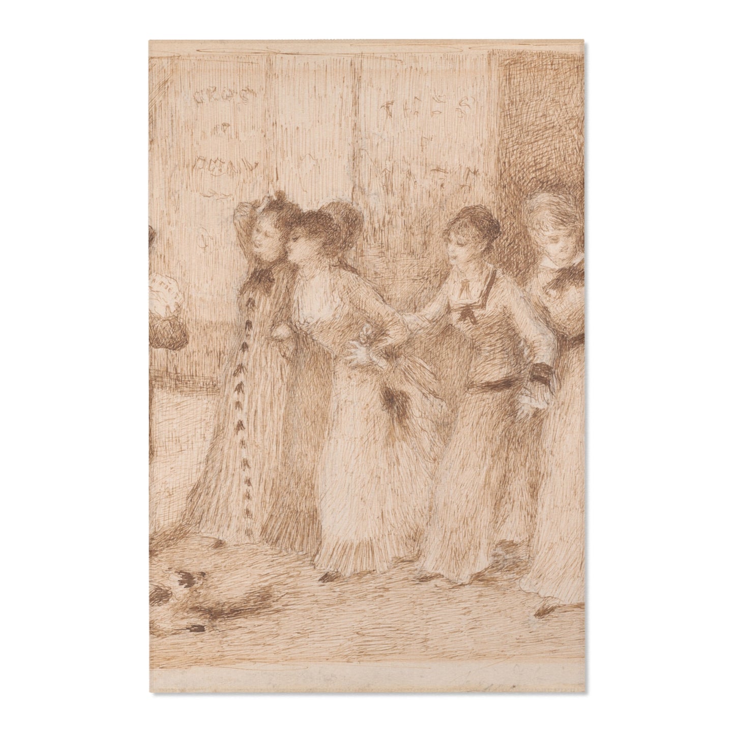 Pierre-Auguste Renoir - Workers' Daughters on the Outer Boulevard (Illustration for Émile Zola's L'Assommoir ) | Area Rug
