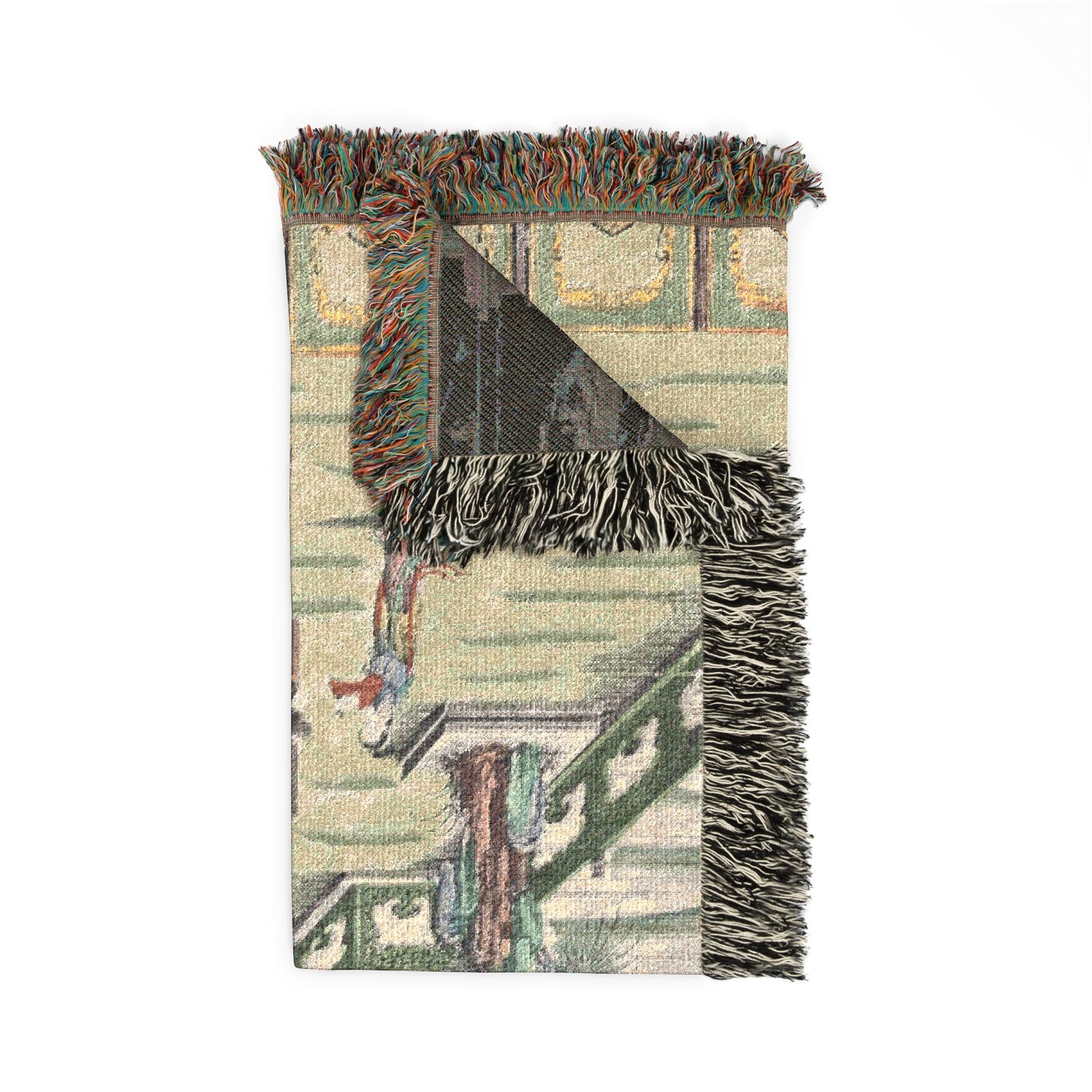 Music in the Jade Palace Woven Throw Blanket