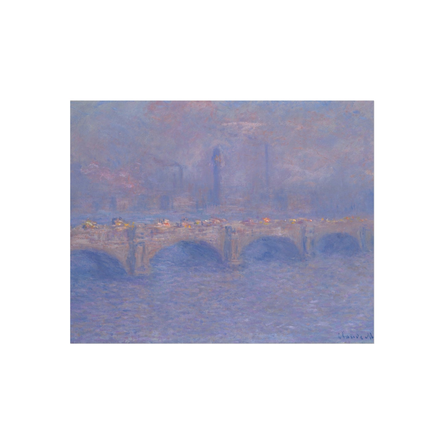 Claude Monet - Waterloo Bridge, Sunlight Effect | Fine Art Poster