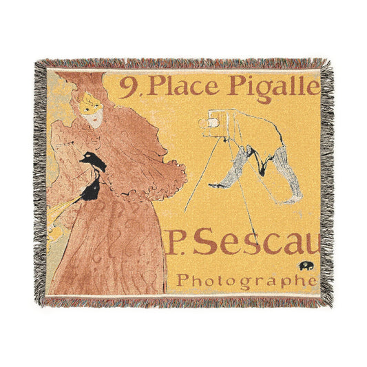 The Photographer Sescau — Toulouse-Lautrec Tapestry Blanket