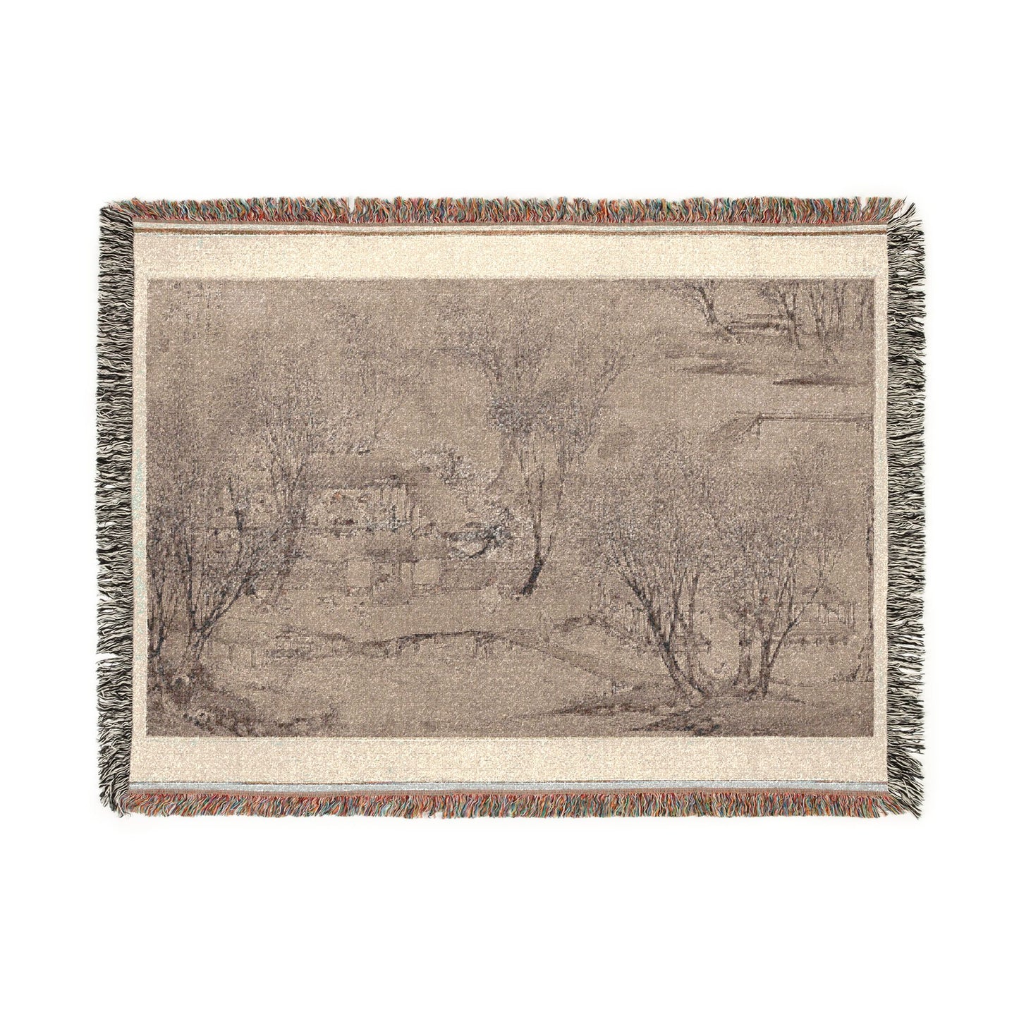 115_new-year-s-day-in-a-village-at-stone-lake | Woven Tapestry Blanket