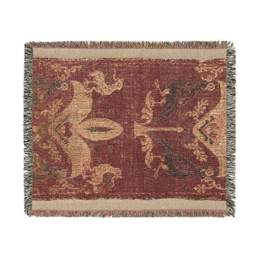Palmettes and Birds from a Tunic or Curtain Woven Throw Blanket