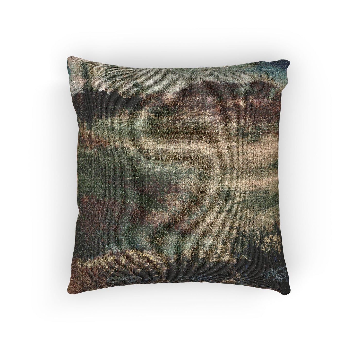Hilaire Germain Edgar Degas - Landscape with Smokestacks | Woven Pillow