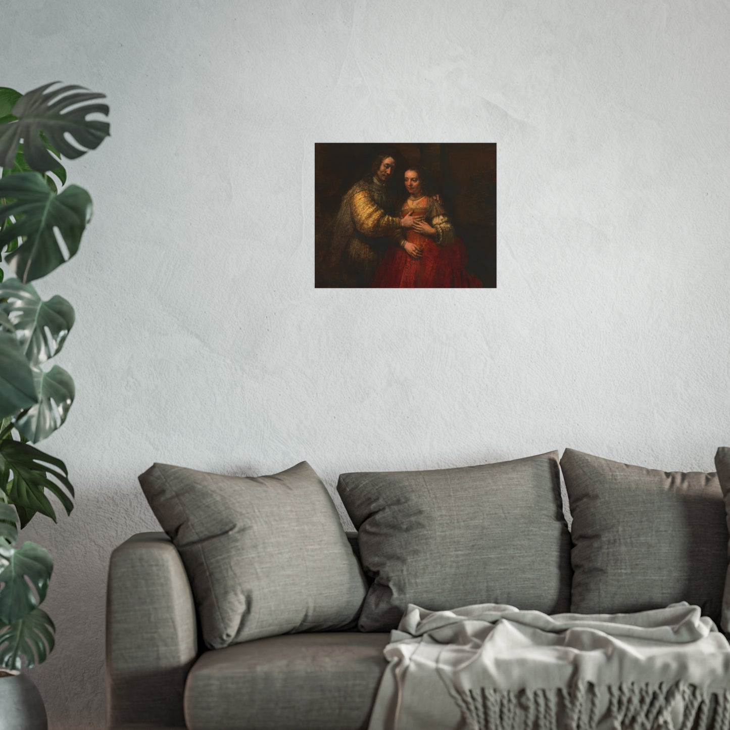 Rembrandt Harmensz. van Rijn - Portret van een paar als oudtestamentische figuren, genaamd 'Het Joodse bruidje' - Google | Fine Art Poster