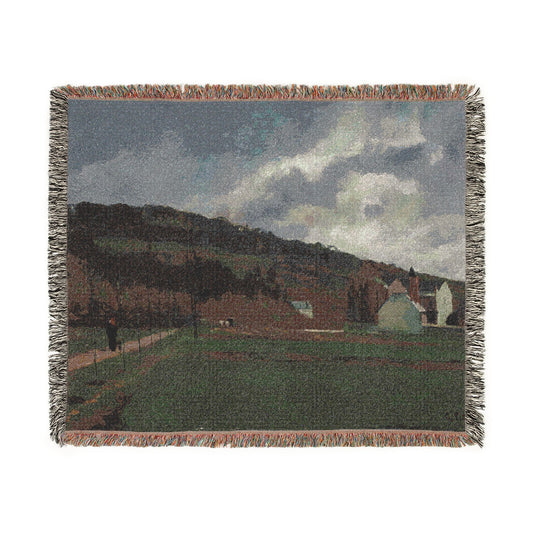 The Banks of the Marne in Winter — Pissarro Tapestry Blanket