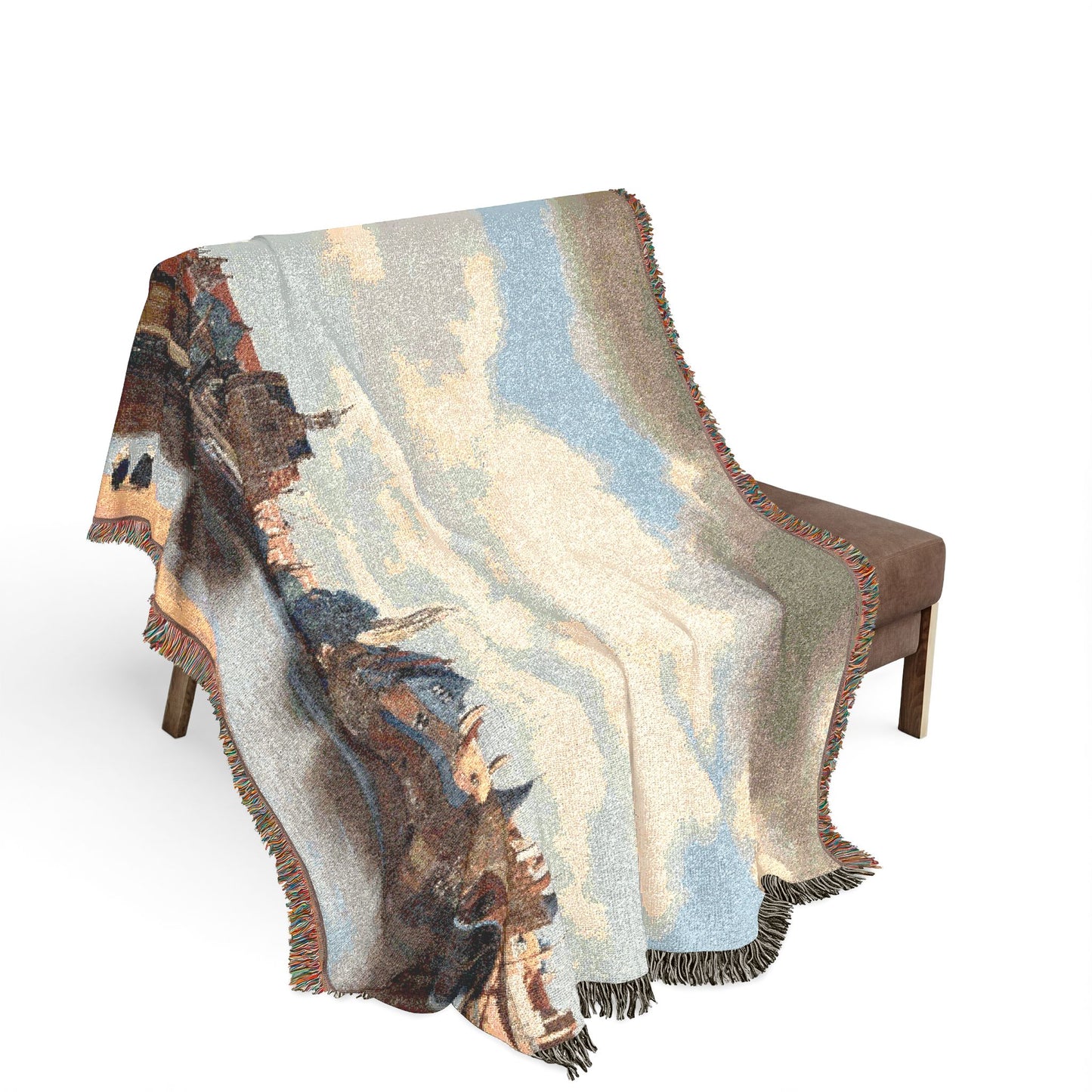 Johannes Vermeer - View of Delft - 92 - Mauritshuis | Woven Tapestry Blanket