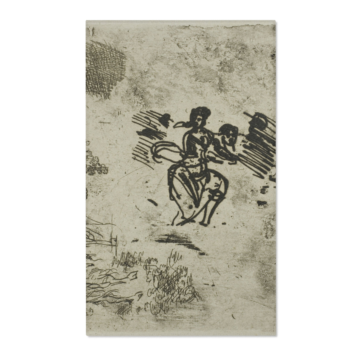 Seated Woman and Other Sketches — Lorrain Area Rug