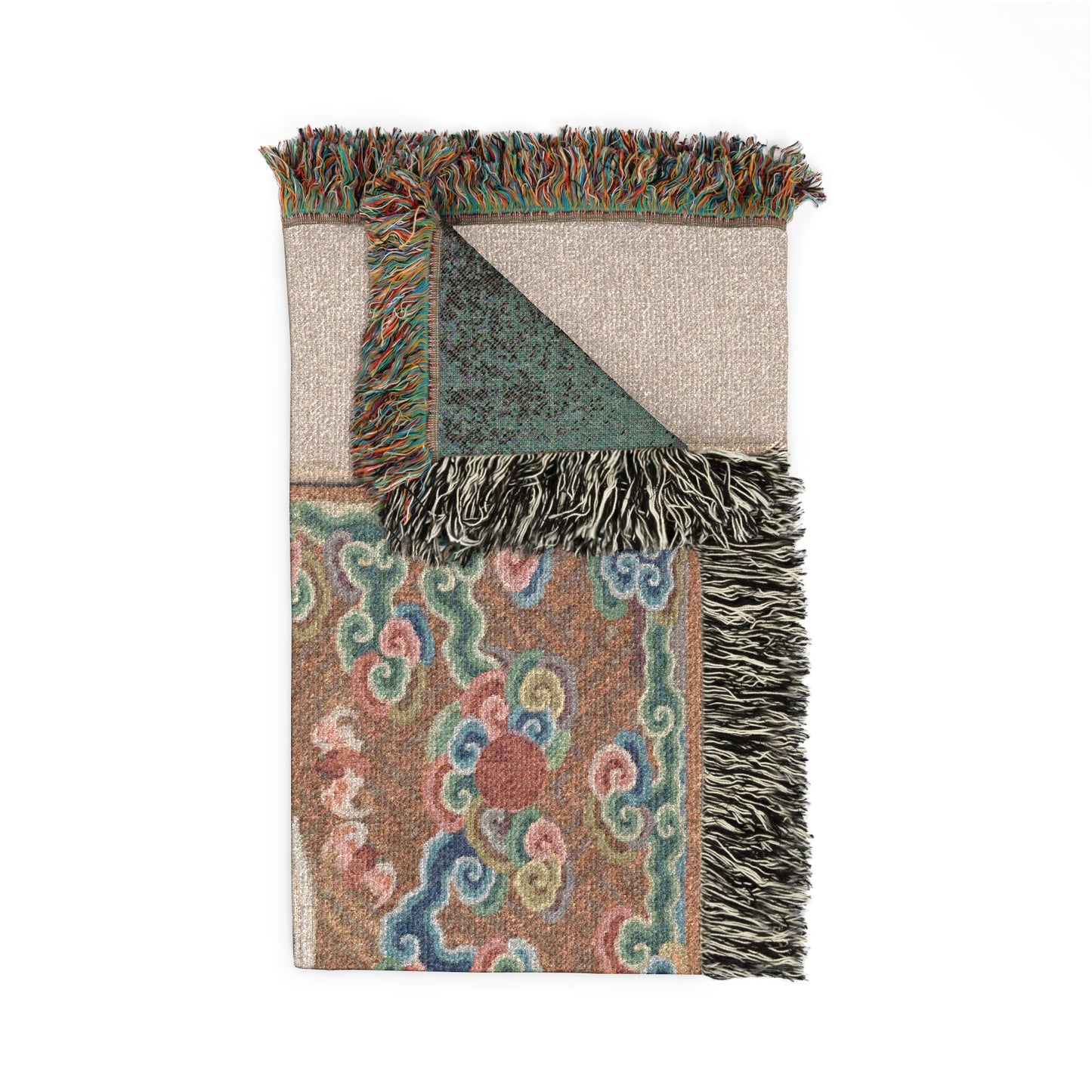 150_rank-badge-with-bird-and-flower-motifs | Woven Tapestry Blanket