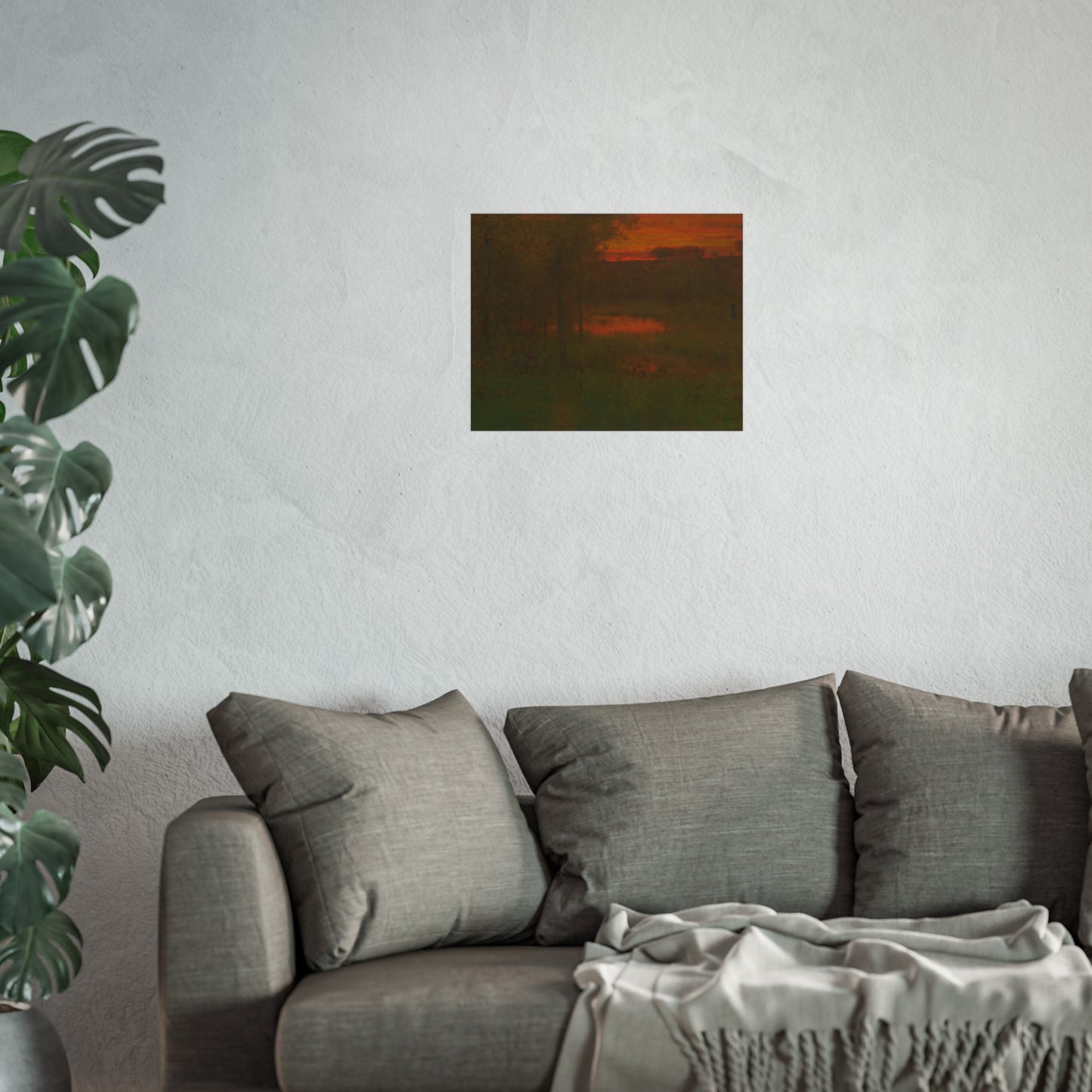 George Inness - Landscape, Sunset | Fine Art Poster