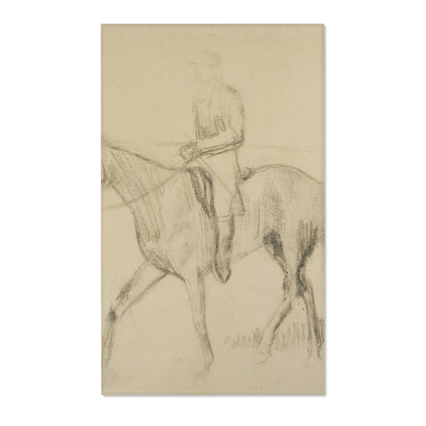 Hilaire Germain Edgar Degas - Horse and Rider | Area Rug