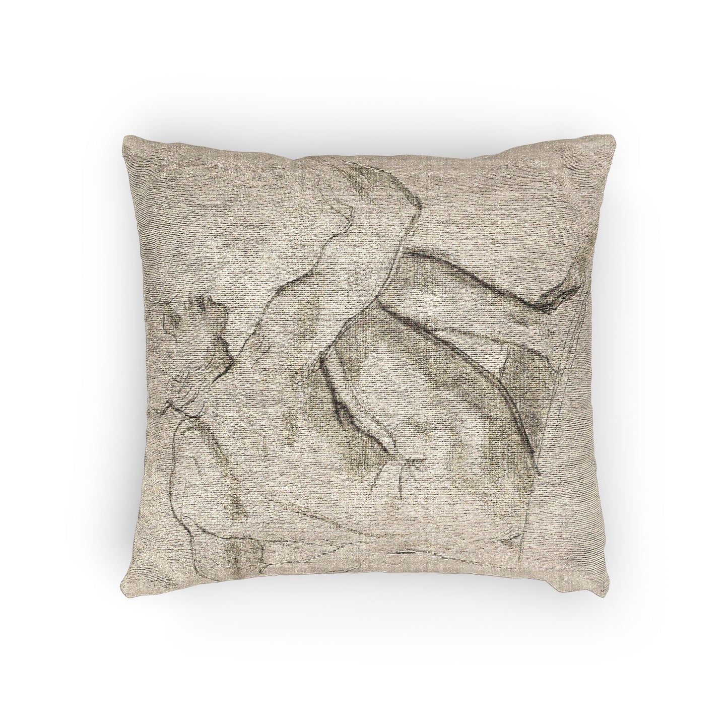 John Singer Sargent - Seated Male Nude | Woven Pillow