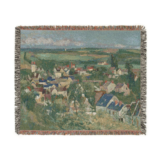 Auvers, Panoramic View — Cézanne Tapestry Blanket