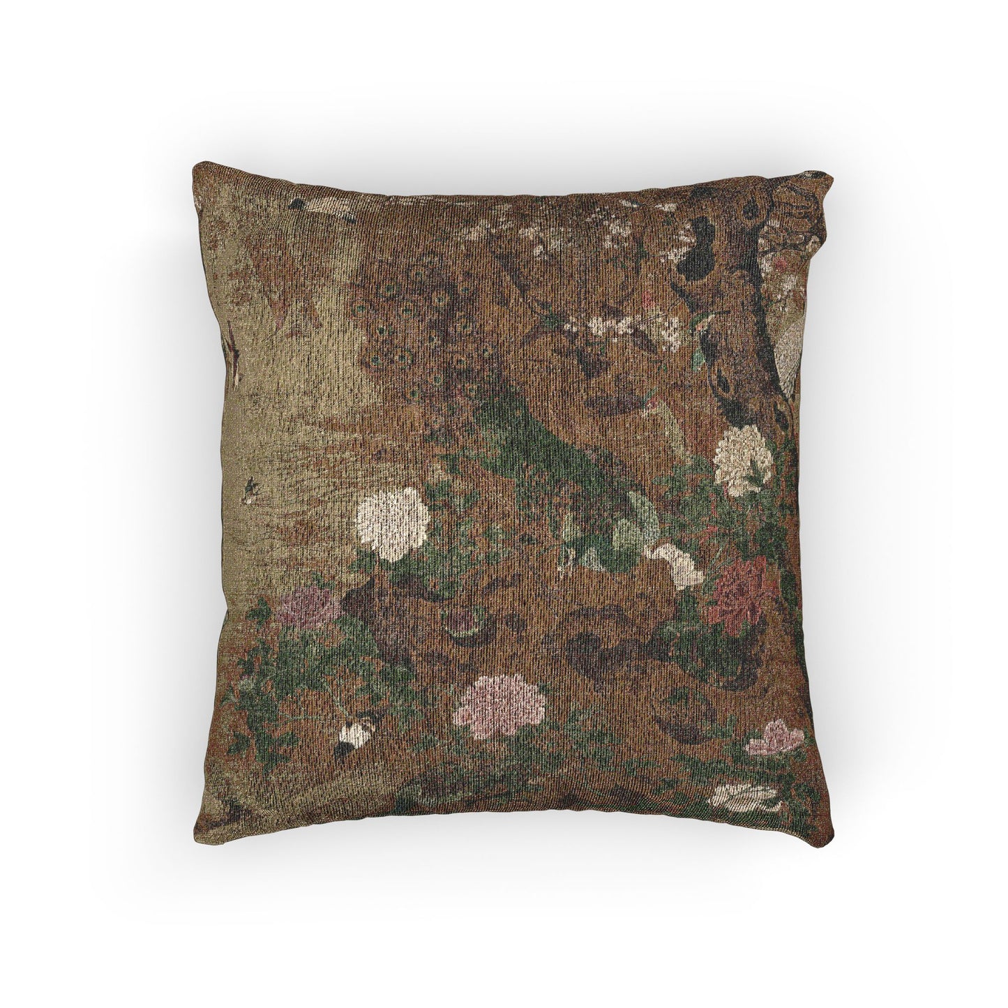 089_birds-gather-under-the-spring-willow | Woven Pillow