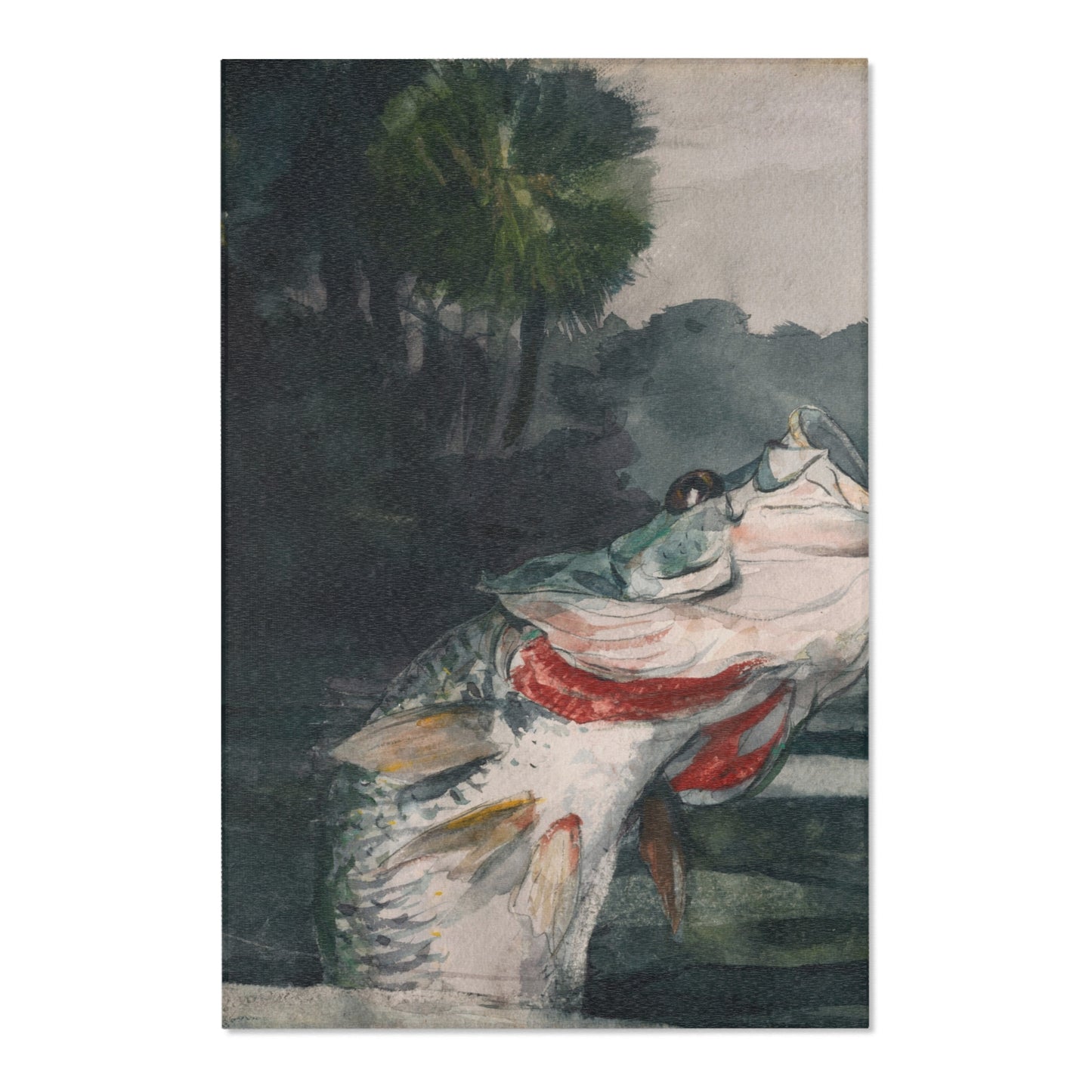 Winslow Homer - Life-Size Black Bass | Area Rug