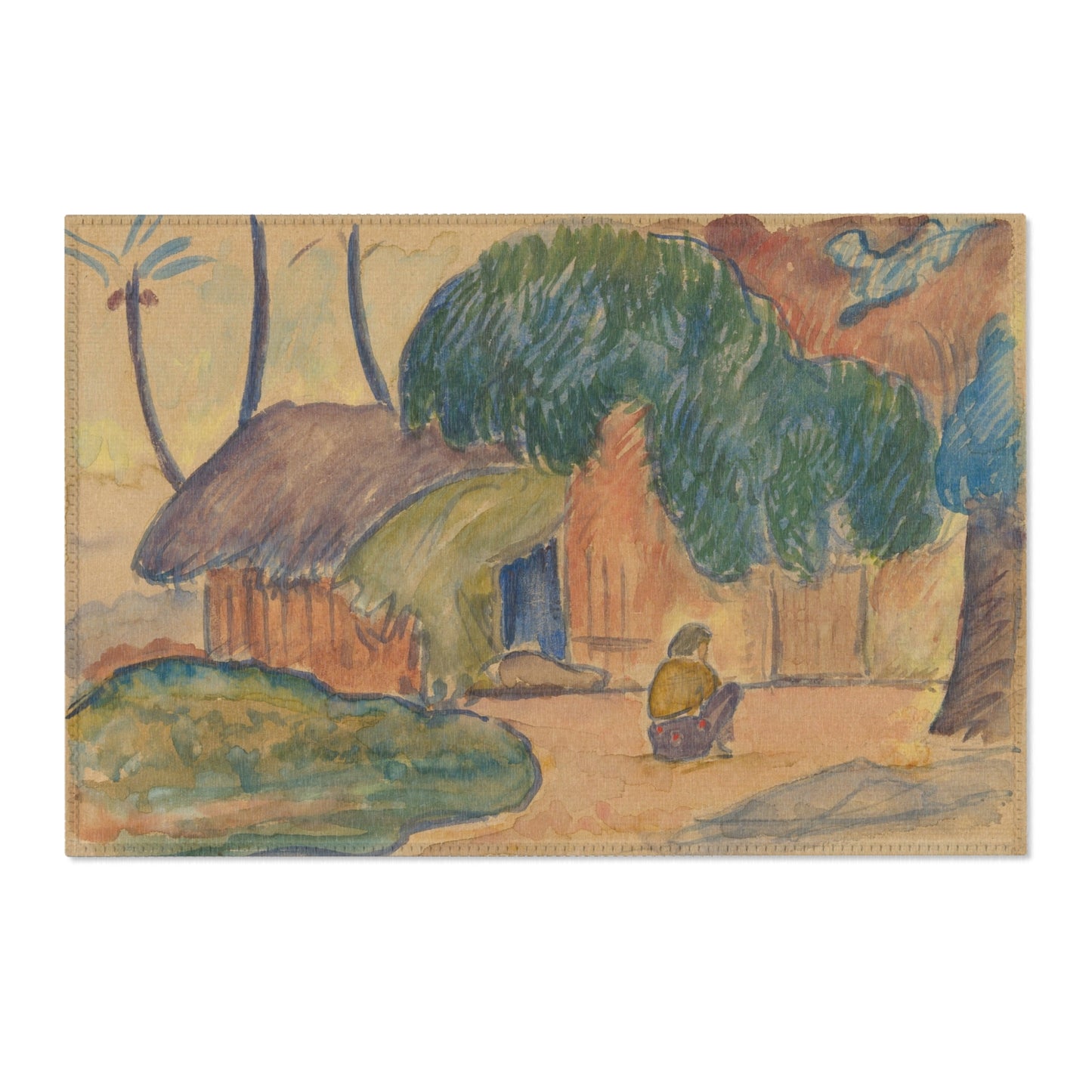 Paul Gauguin - Tahitian Hut | Area Rug