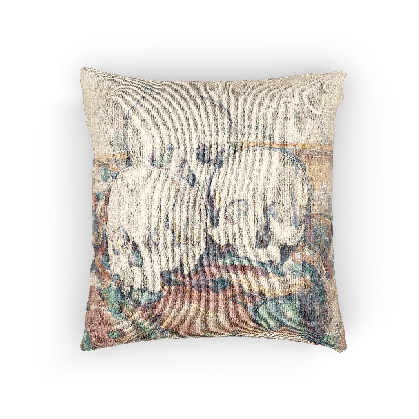 Paul Cezanne - The Three Skulls | Woven Pillow