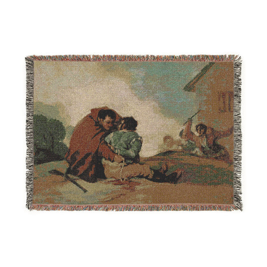 Friar Pedro Binds El Maragato — Goya Tapestry Blanket