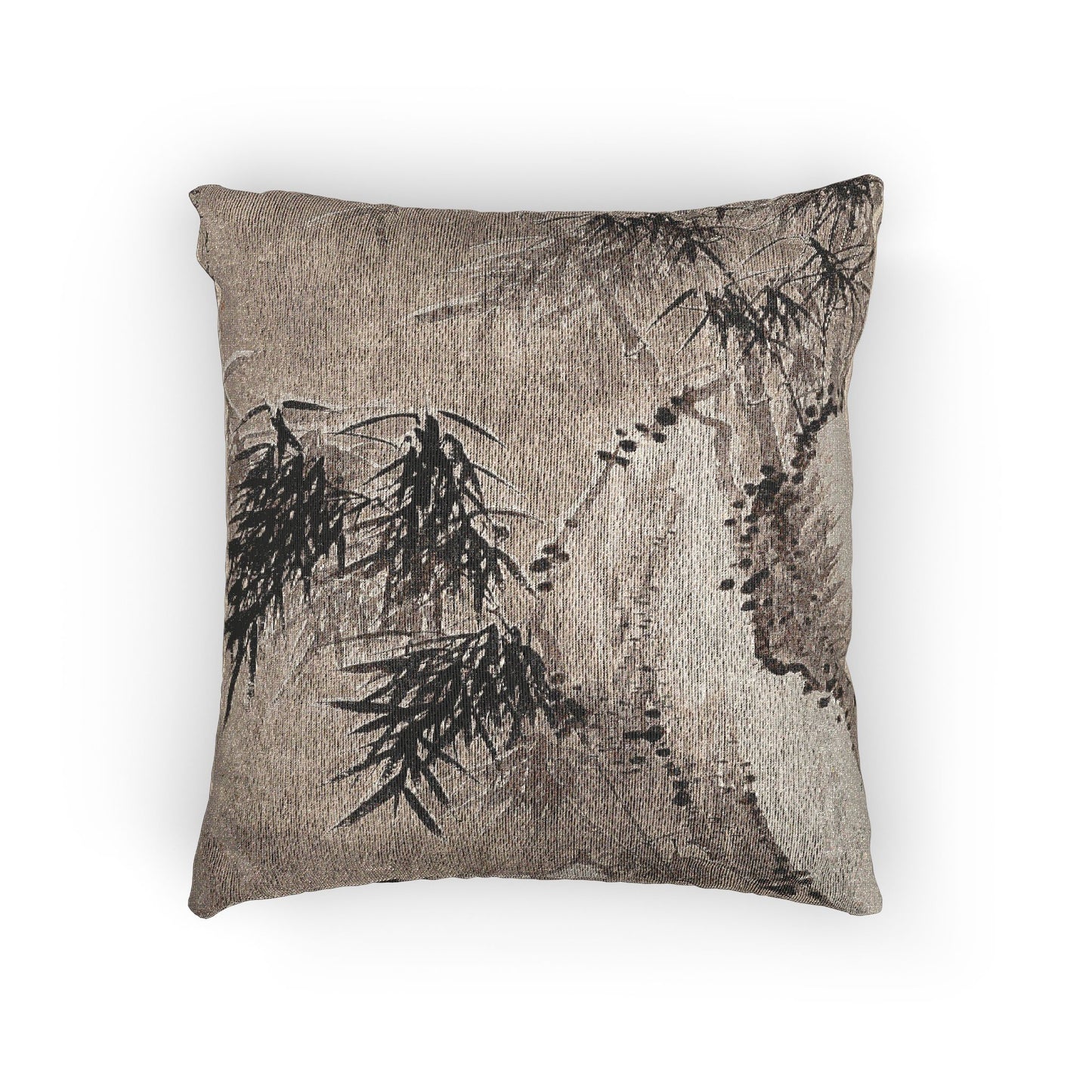 112_bamboo-in-snow | Woven Pillow