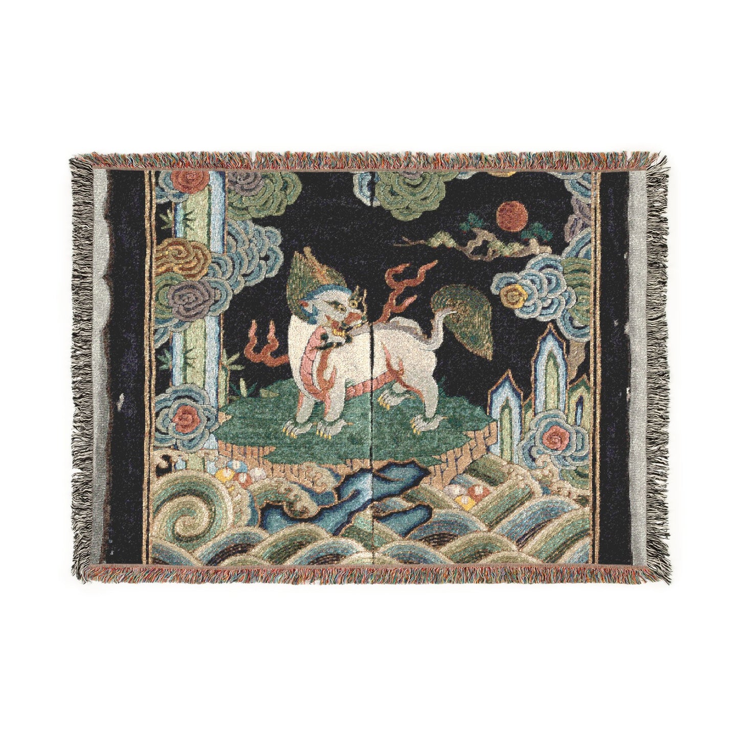 130_rank-badge-buzi | Woven Tapestry Blanket