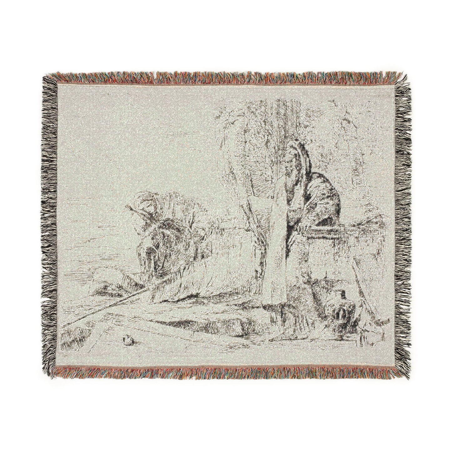 Giovanni Battista Tiepolo - Standing Philosopher and Two Other Figures, from Capricci | Woven Tapestry Blanket