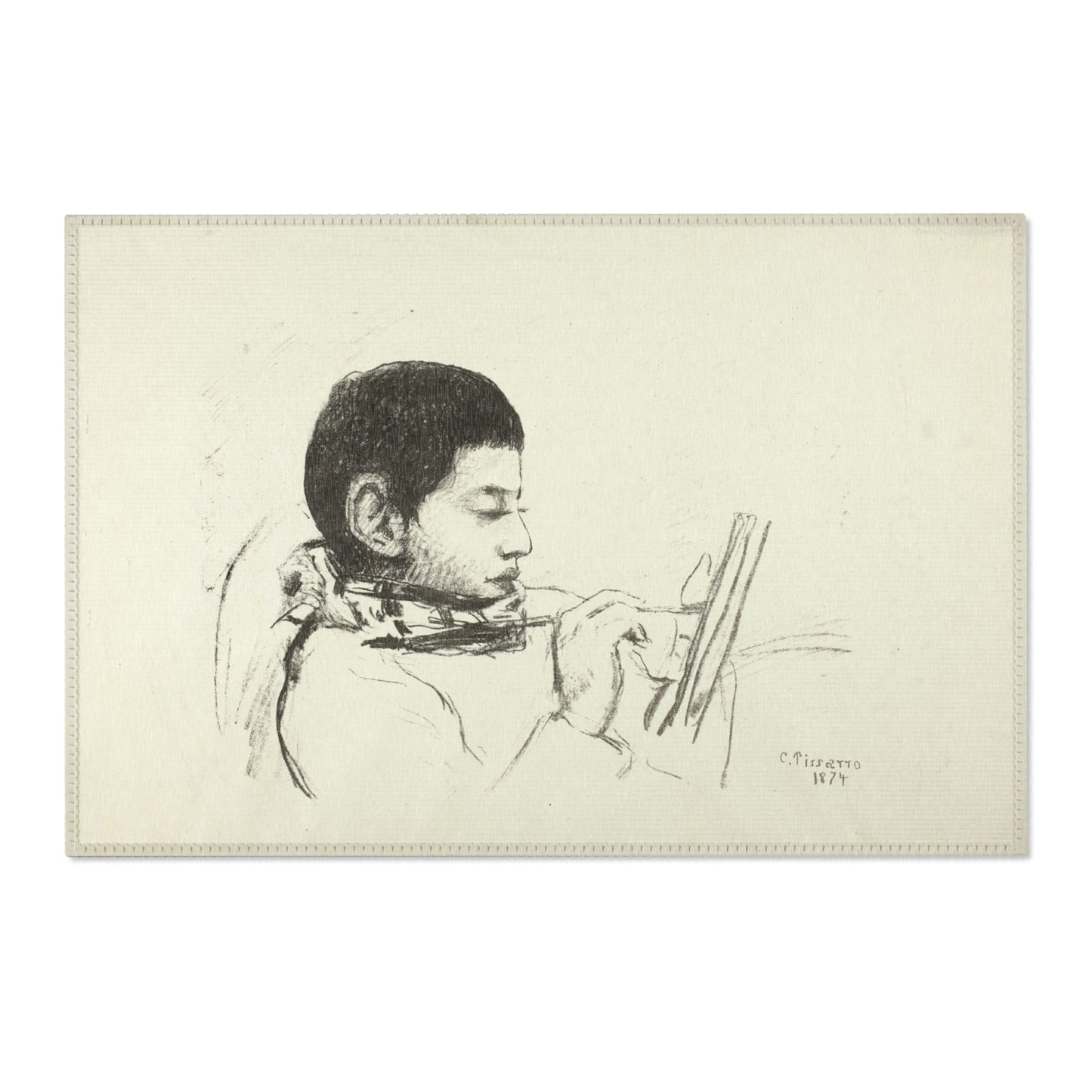 Camille Pissarro - Portrait Lucien Pissarro | Area Rug