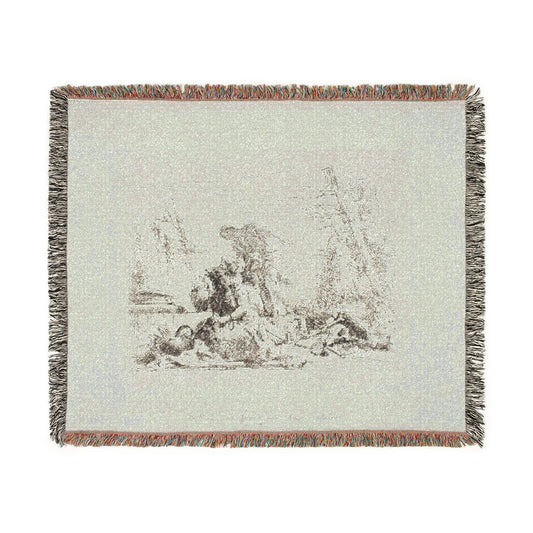 A Woman with Her Arms — Tiepolo Tapestry Blanket