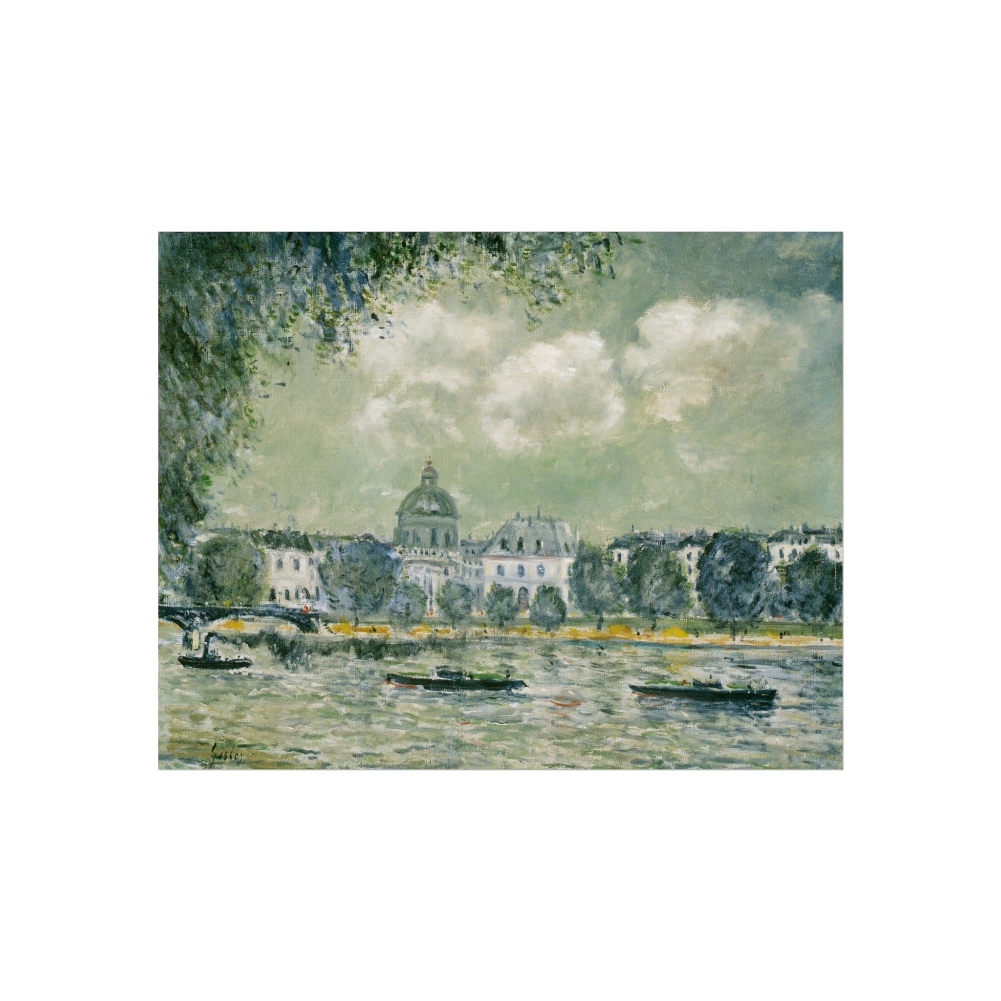 Landscape along the Seine with the — Fine Art Poster – Marginalia