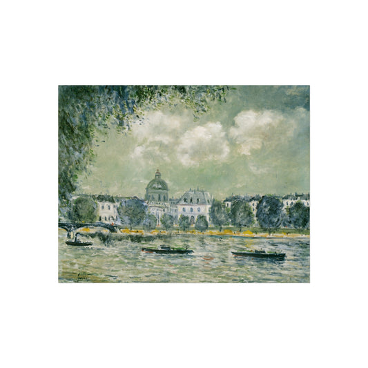 Landscape along the Seine with the Institut de France and the Pont des Arts — Alfred Sisley Fine Art Poster