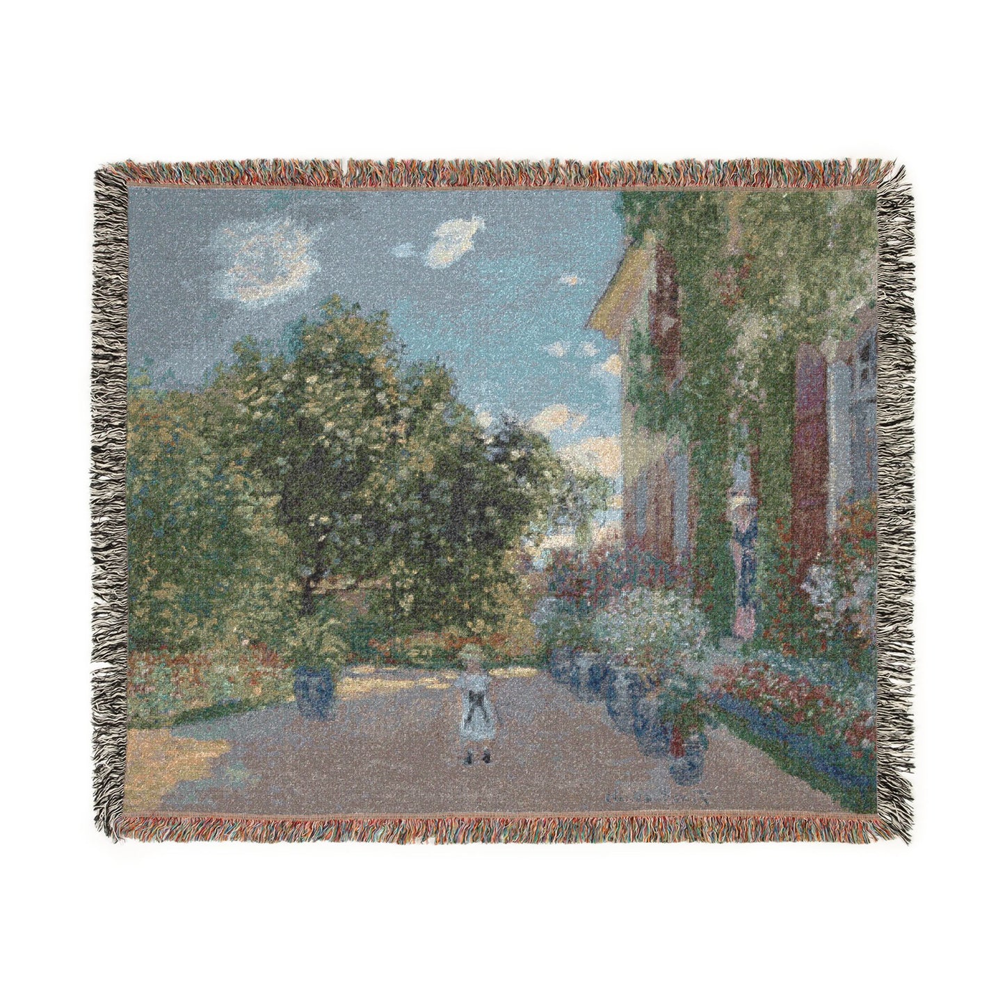 Claude Monet - The Artist's House at Argenteuil | Woven Tapestry Blanket