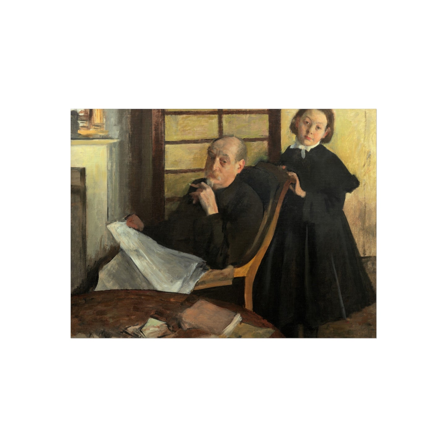 Hilaire Germain Edgar Degas - Henri Degas and His Niece Lucie Degas (The Artist's Uncle and Cousin) | Fine Art Poster