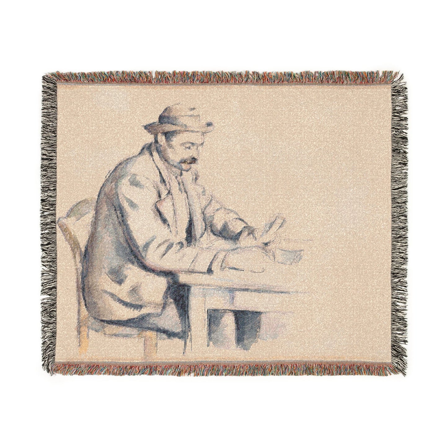 Paul Cezanne - A Study for the Card Players | Woven Tapestry Blanket