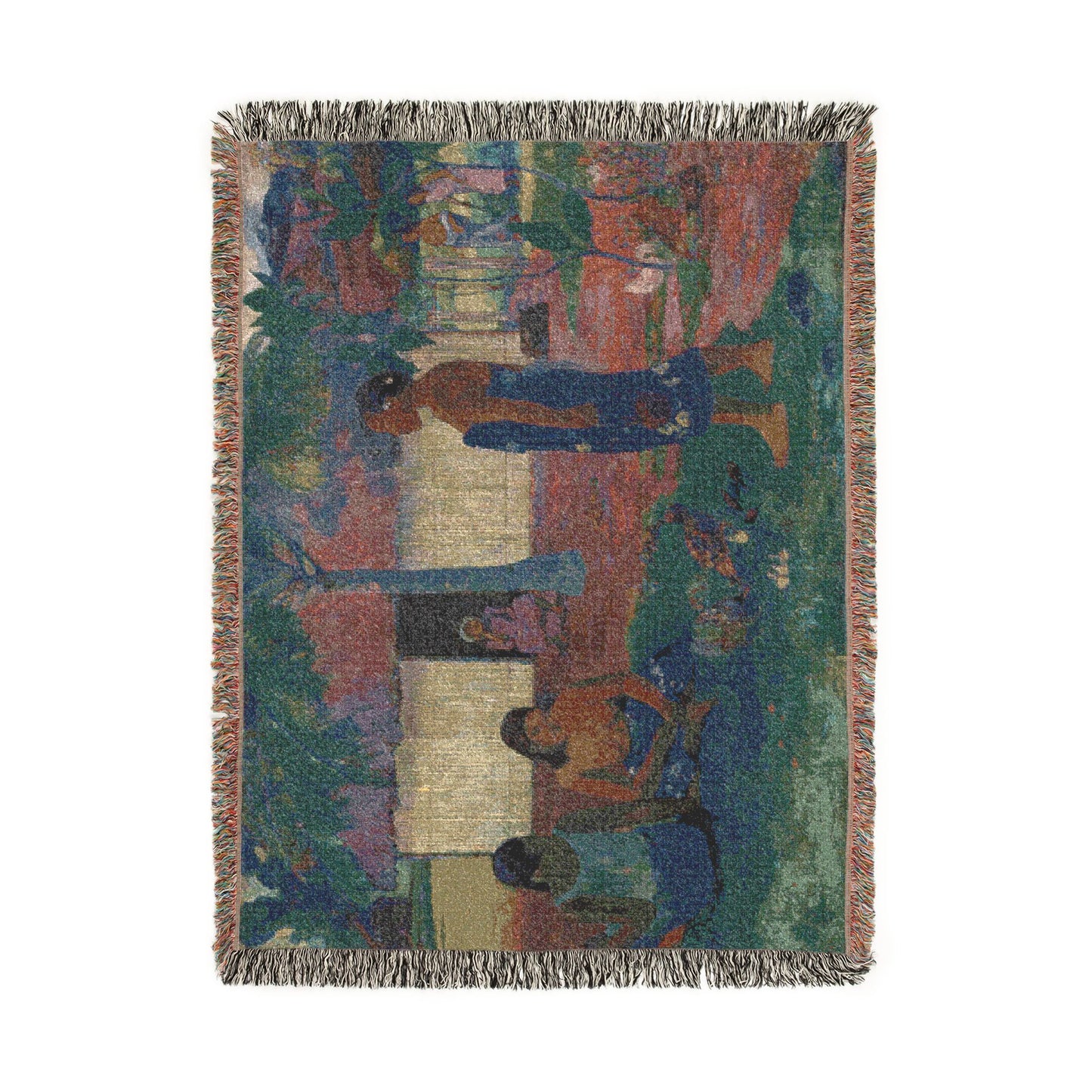 Paul Gauguin - No te aha oe riri (Why Are You Angry ) | Woven Tapestry Blanket