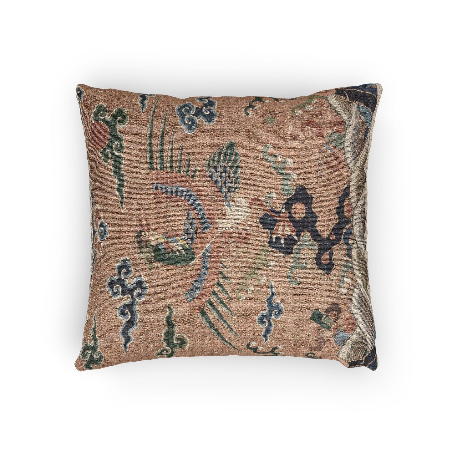 142_rank-badge-with-mandarin-duck | Woven Pillow