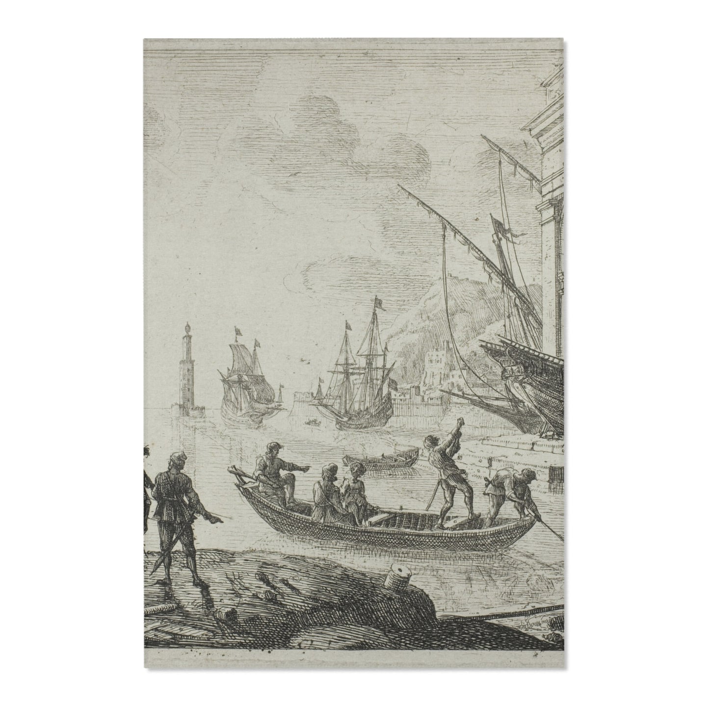 Claude Lorrain - Harbor Scene with a Lighthouse | Area Rug