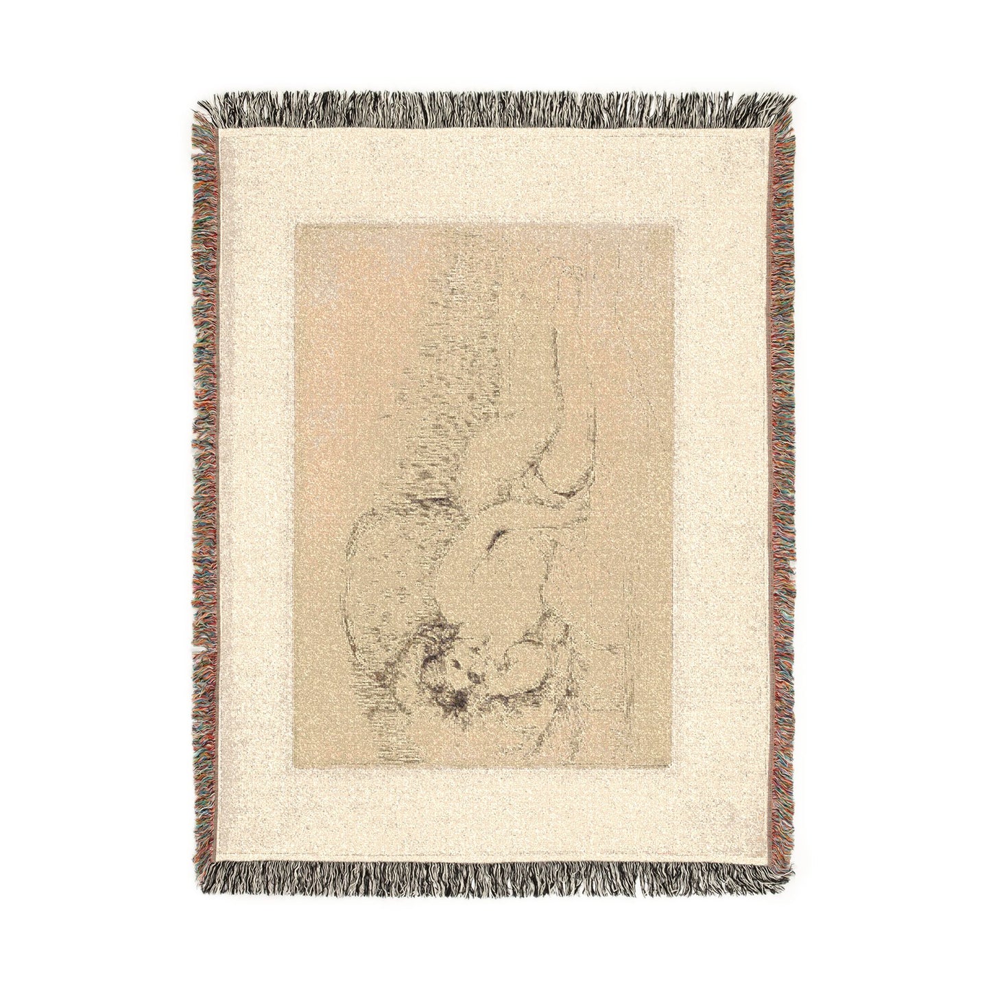 Pierre-Auguste Renoir - Woman Reclining, to the Left | Woven Tapestry Blanket