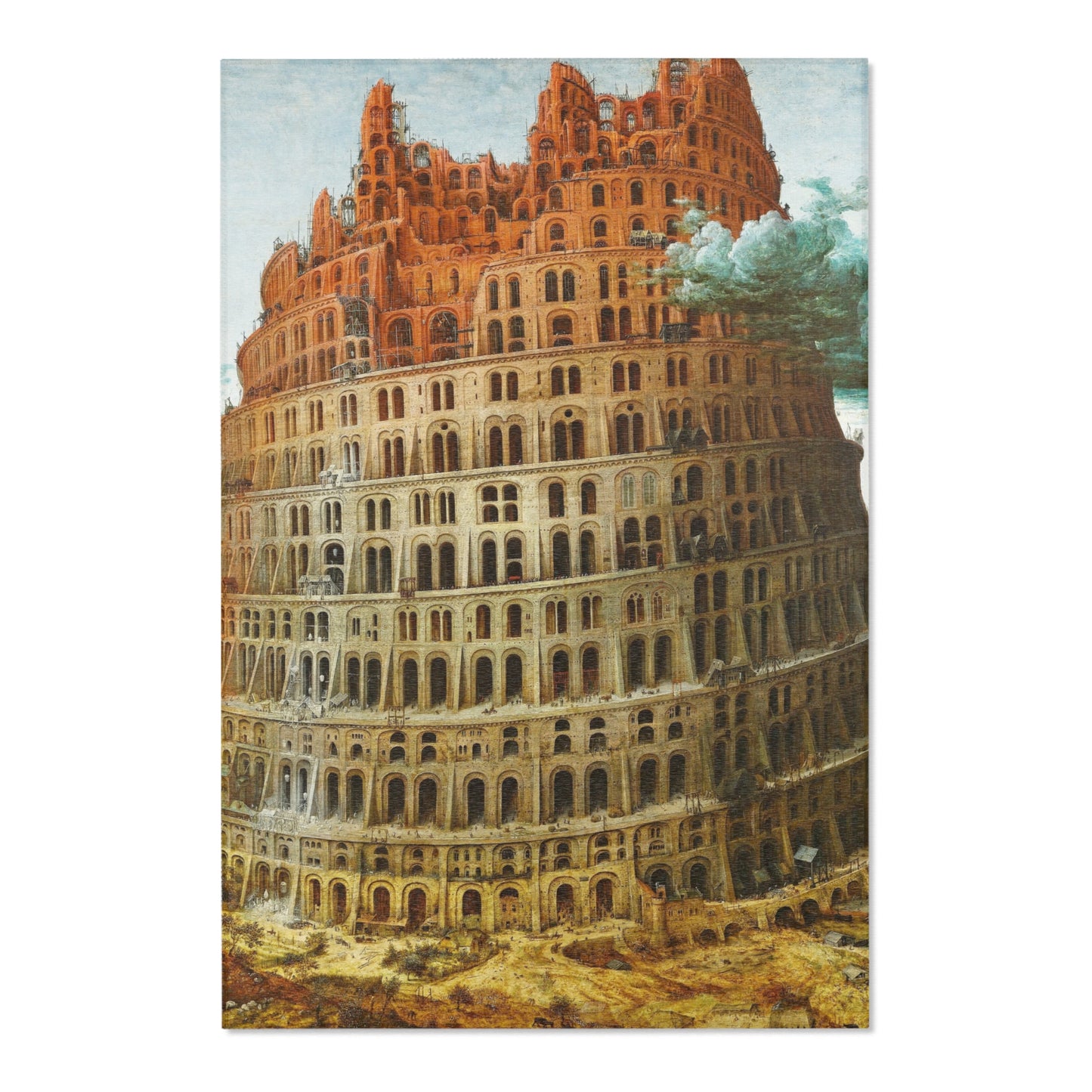 Pieter Bruegel the Elder - The Tower of Babel (Rotterdam) - Google Art Project - edited | Area Rug