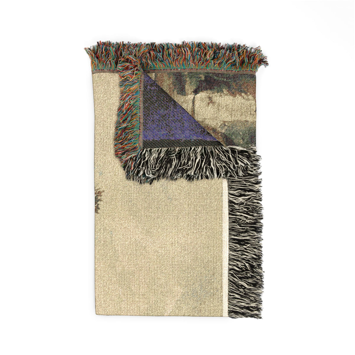The Old Bridge at Mantes — Delacroix Tapestry Blanket