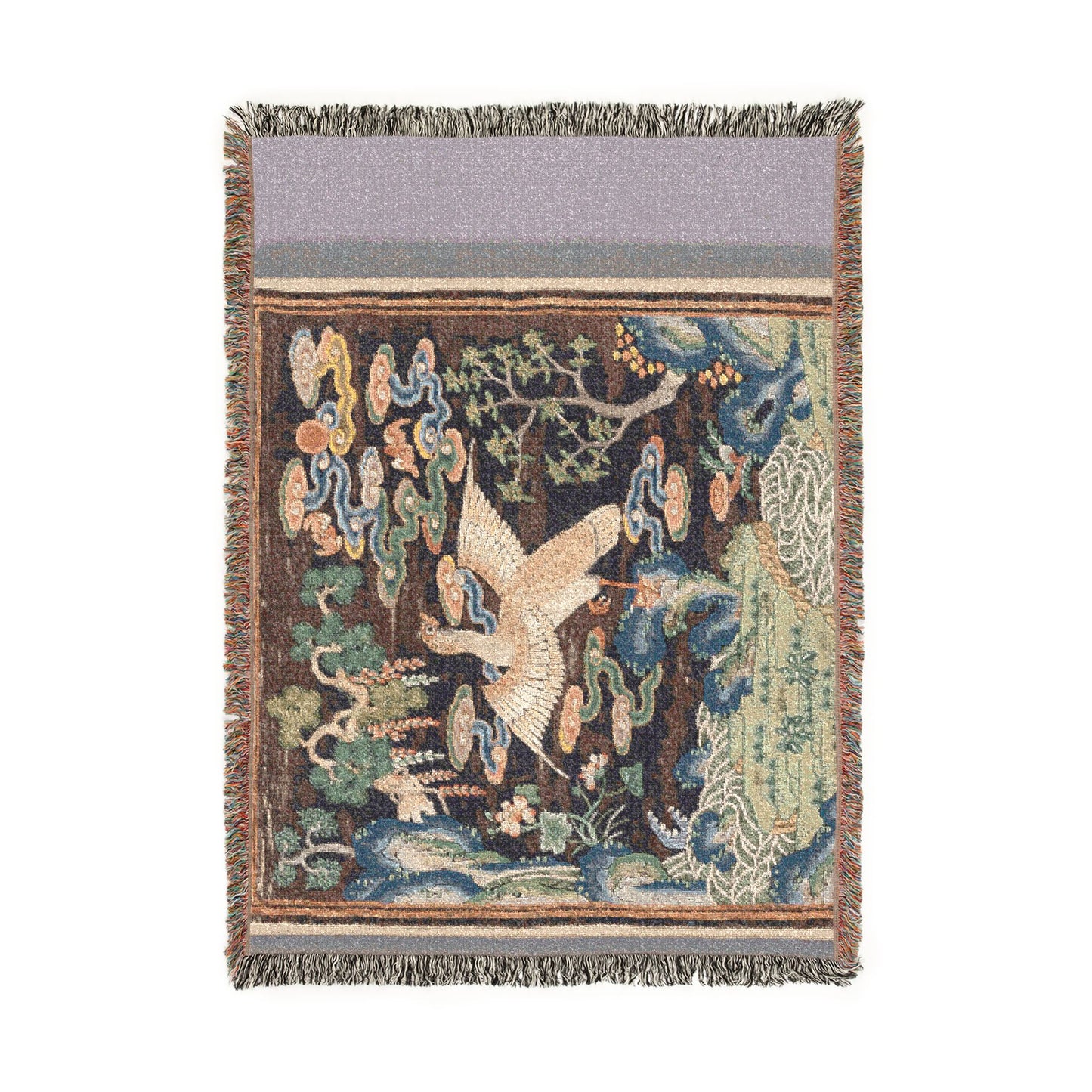 147_rank-badge-with-wild-goose | Woven Tapestry Blanket