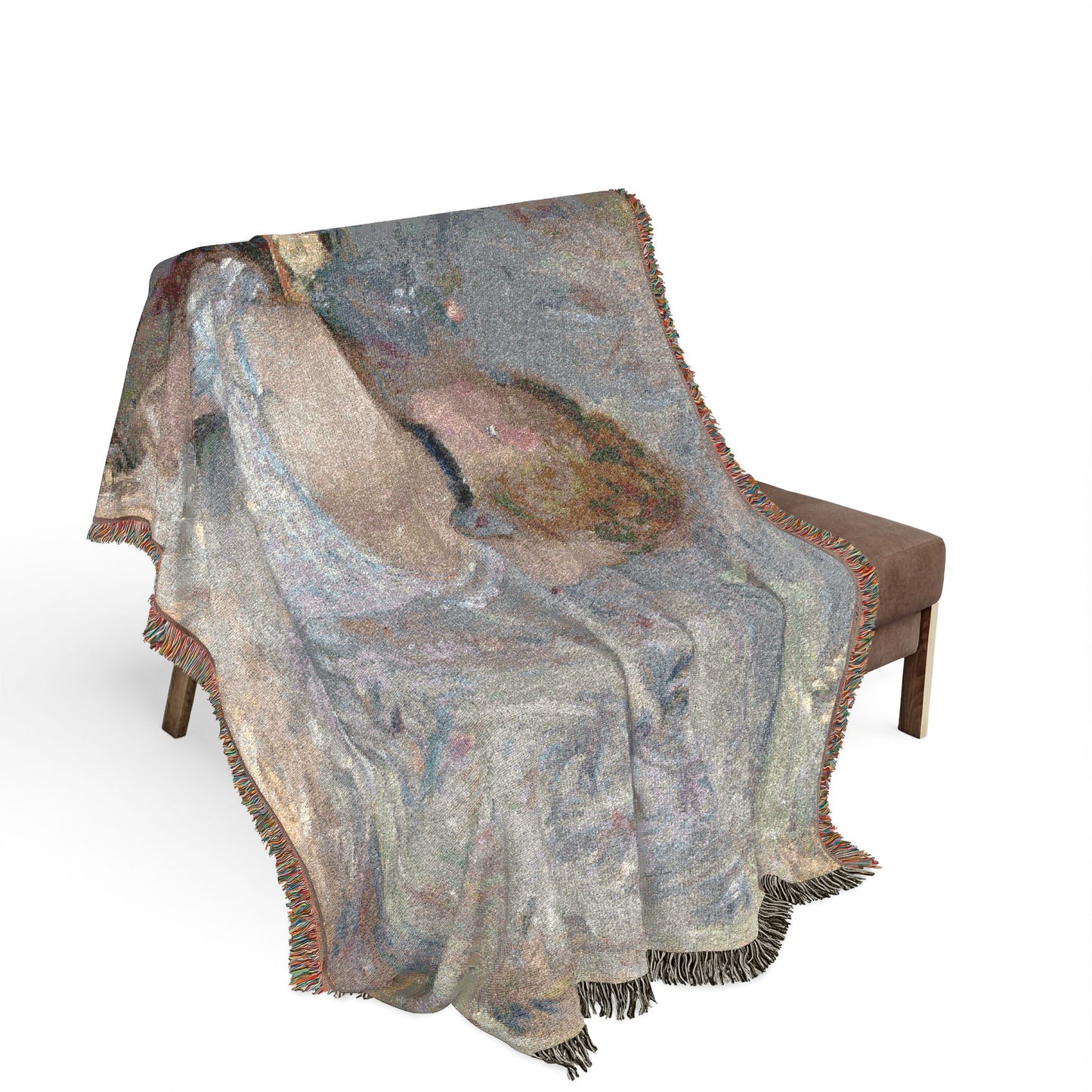 Berthe Morisot - Woman at Her Toilette | Woven Tapestry Blanket