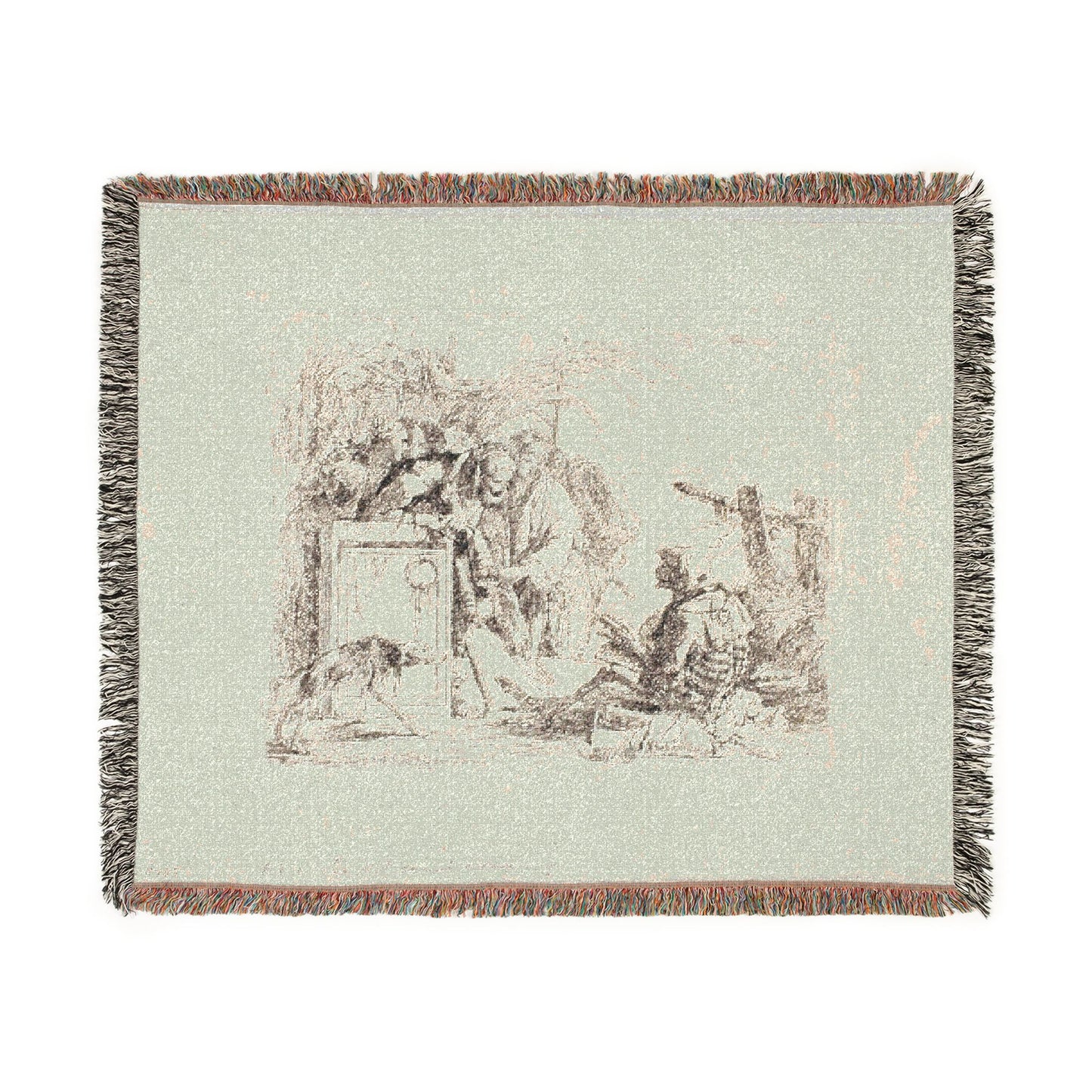 Giovanni Battista Tiepolo - Death Giving Audience, from Capricci | Woven Tapestry Blanket