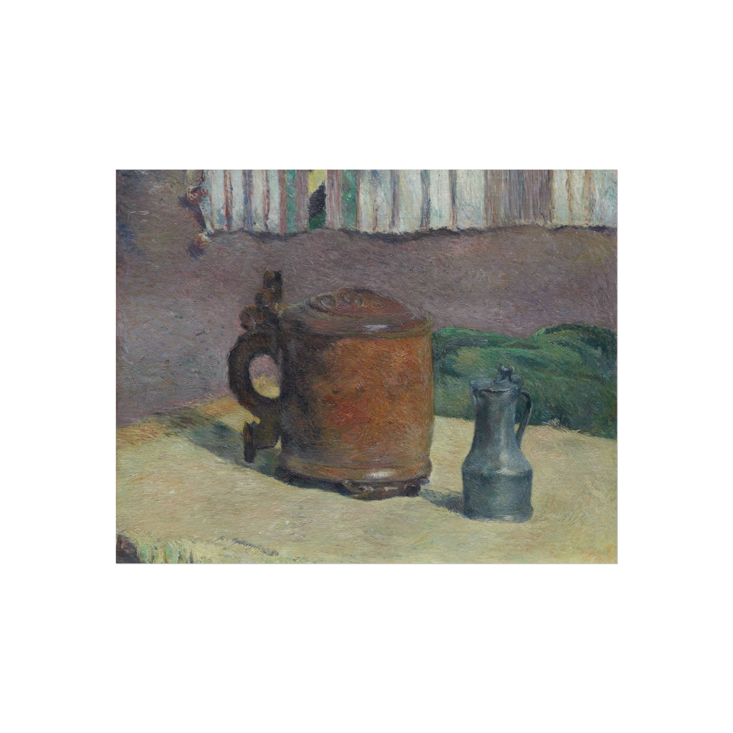 Paul Gauguin - Still Life Wood Tankard and Metal Pitcher | Fine Art Poster