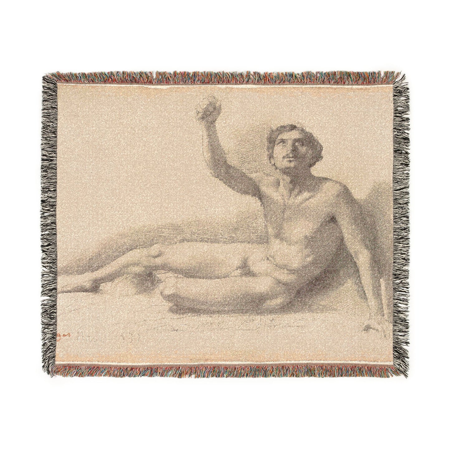 Hilaire Germain Edgar Degas - Study of a Male Nude | Tapestry Blanket