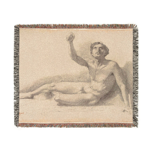 Study of a Male Nude — Degas Tapestry Blanket
